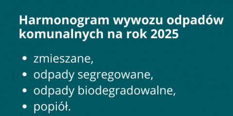 Harmonogram wywozu odpadów komunalnych