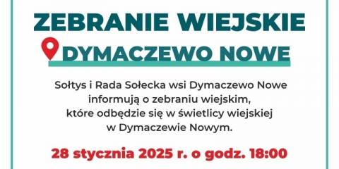 Zebranie wiejskie sołectwa Dymaczewo Nowe