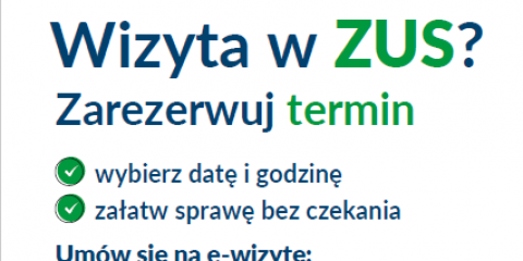 Zarezerwuj wizytę w ZUS na wybrany dzień i godzinę