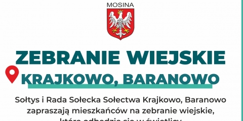 Zebranie wiejskie Sołectwa Krajkowo, Baranowo