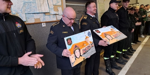 Przejście na emeryturę zasłużonych strażaków 