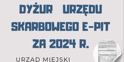 Dyżur e-PIT w Mosinie - zapraszamy 09.04.2025r. 