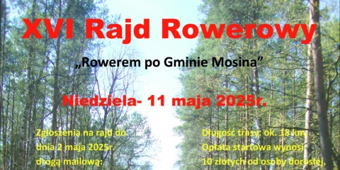 XVI rajd Rowerowy „Rowerem po Gminie Mosina”