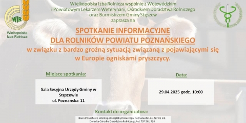 Spotkanie informacyjne dla rolników powiatu poznańskiego
