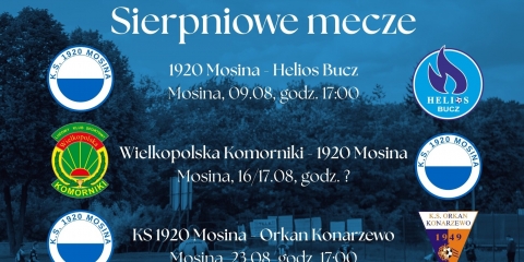 Zapraszamy na mecze KS 1920 Mosina