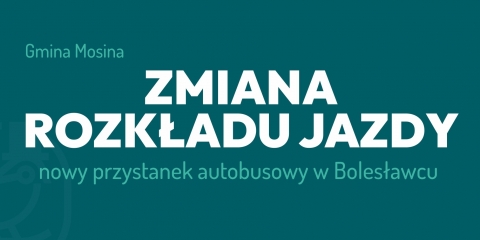 Zmiana rozkładu jazdy i nowy przystanek w Bolesławcu