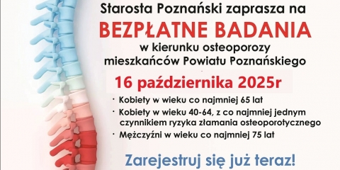 Bezpłatne badania w kierunku osteoporozy 