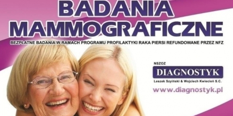 Bezpłatne badania mammograficzne