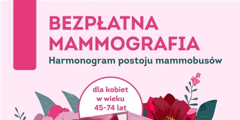 Bezpłatne badania mammograficzne