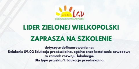 Lider Zielonej Wielkopolski zaprasza na szkolenia