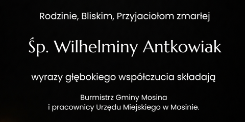 Zmarła Wilhelmina Antkowiak