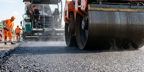 Prace bitumiczne w Mieczewie