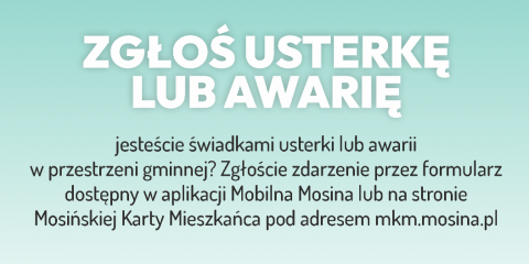 Zgłoś usterkę lub awarię