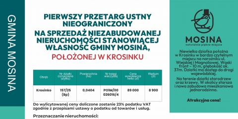 Działka na sprzedaż - Krosinko