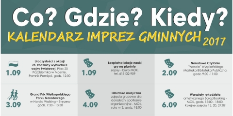 Co? Gdzie? Kiedy? Czyli wrześniowe wydarzenia