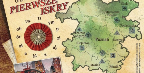 Fragment karty gry turystycznej Pierwsze Iskry