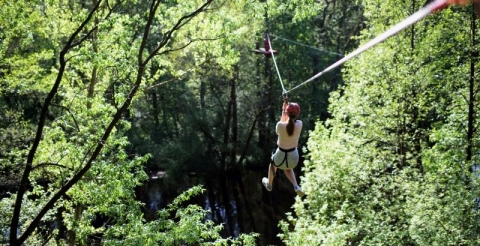 1 Zjazd tyrolski nad Wełną w Parku Linowym Adrenalina w Obornikach (fot