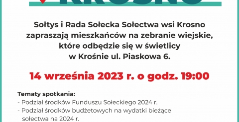 Zebranie wiejskie szablon Krosno