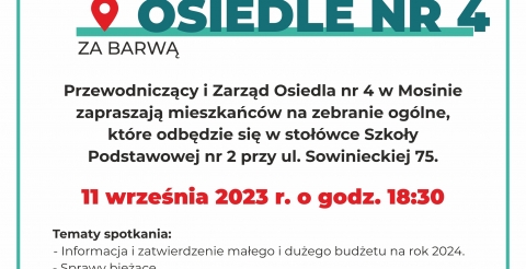 Zebranie osiedlowe osiedle nr 4