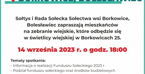 Zebranie Wiejskie Sołectwa Borkowice, Bolesławiec