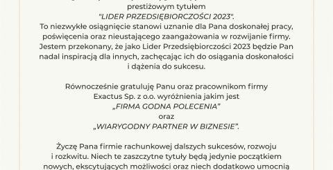 Gala Liderzy Przedsiębiorczości 2023