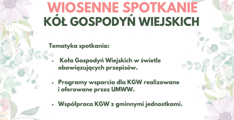 Wiosenne spotkanie Kół Gospodyń Wiejskich