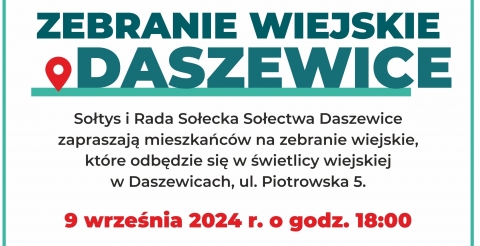 Zebranie wiejskie Sołectwa Daszewice