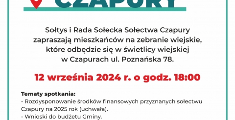 Zebranie wiejskie sołectwa Czapury
