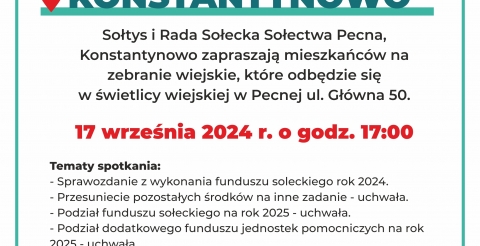 Zebranie wiejskie sołectwa Pecna, Konstantynowo