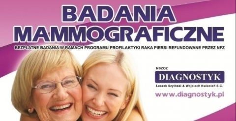 Bezpłatne badania mammograficzne