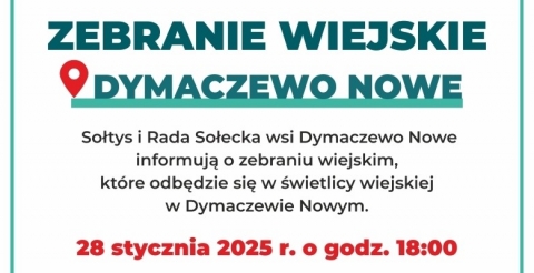 Zebranie wiejskie sołectwa Dymaczewo Nowe