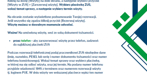 Zarezerwuj wizytę w ZUS na wybrany dzień i godzinę