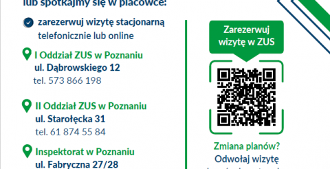 Zarezerwuj wizytę w ZUS na wybrany dzień i godzinę