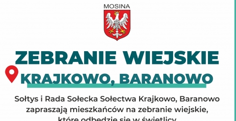 Zebranie wiejskie Sołectwa Krajkowo, Baranowo