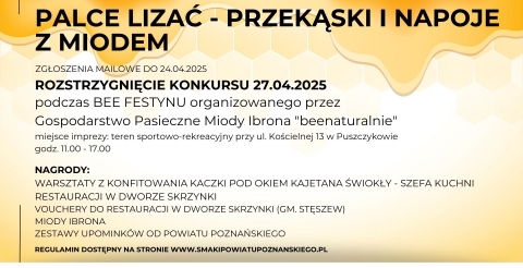 Konkurs „Palce lizać. Przekąski i napoje z miodem”