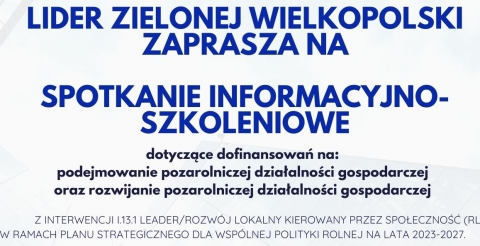 Spotkanie szkoleniowe dotyczące dofinansowań