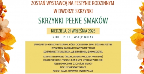 Zostań wystawcą na festynie rodzinnym „Skrzynki Pełne Smaków” 