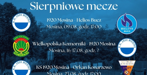 Zapraszamy na mecze KS 1920 Mosina