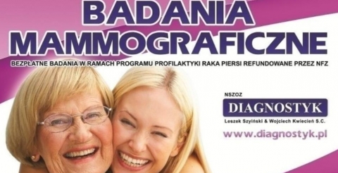 Bezpłatne badania mammograficzne