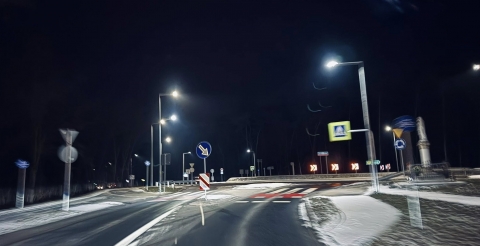 Oświetlenie ronda i doświetlenie przejść dla pieszych