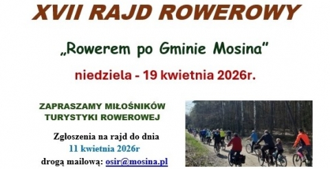 XVII Rajd Rowerowy „Rowerem po Gminie Mosina”