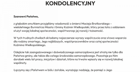 list kondolencyjny