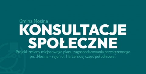Konsultacje społeczne projektu planu miejscowego