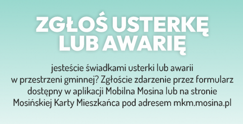 Zgłoś usterkę lub awarię