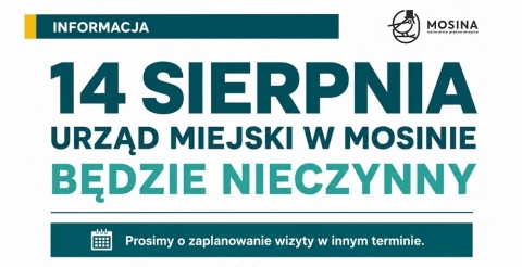 14 sierpnia Urząd będzie nieczynny