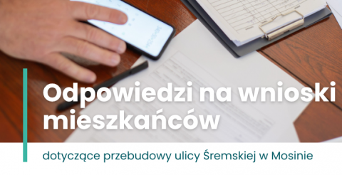 Projekt przebudowy ul. Śremskiej w Mosinie