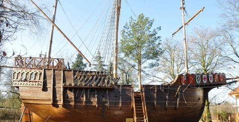 Kopia Santa Marii Krzysztofa Kolumba w Muzeum Arkadego Fiedlera w Puszczykowie (fot