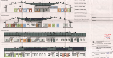Projekt elewacji przedszkola przy ul. Topolowej