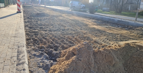 Remont jezdni i chodnika - ul. Wawrzyniaka w Mosinie