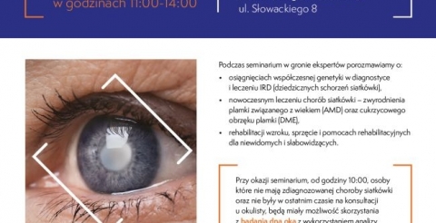 Seminarium oraz bezpłatne badanie dna oka
